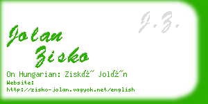 jolan zisko business card